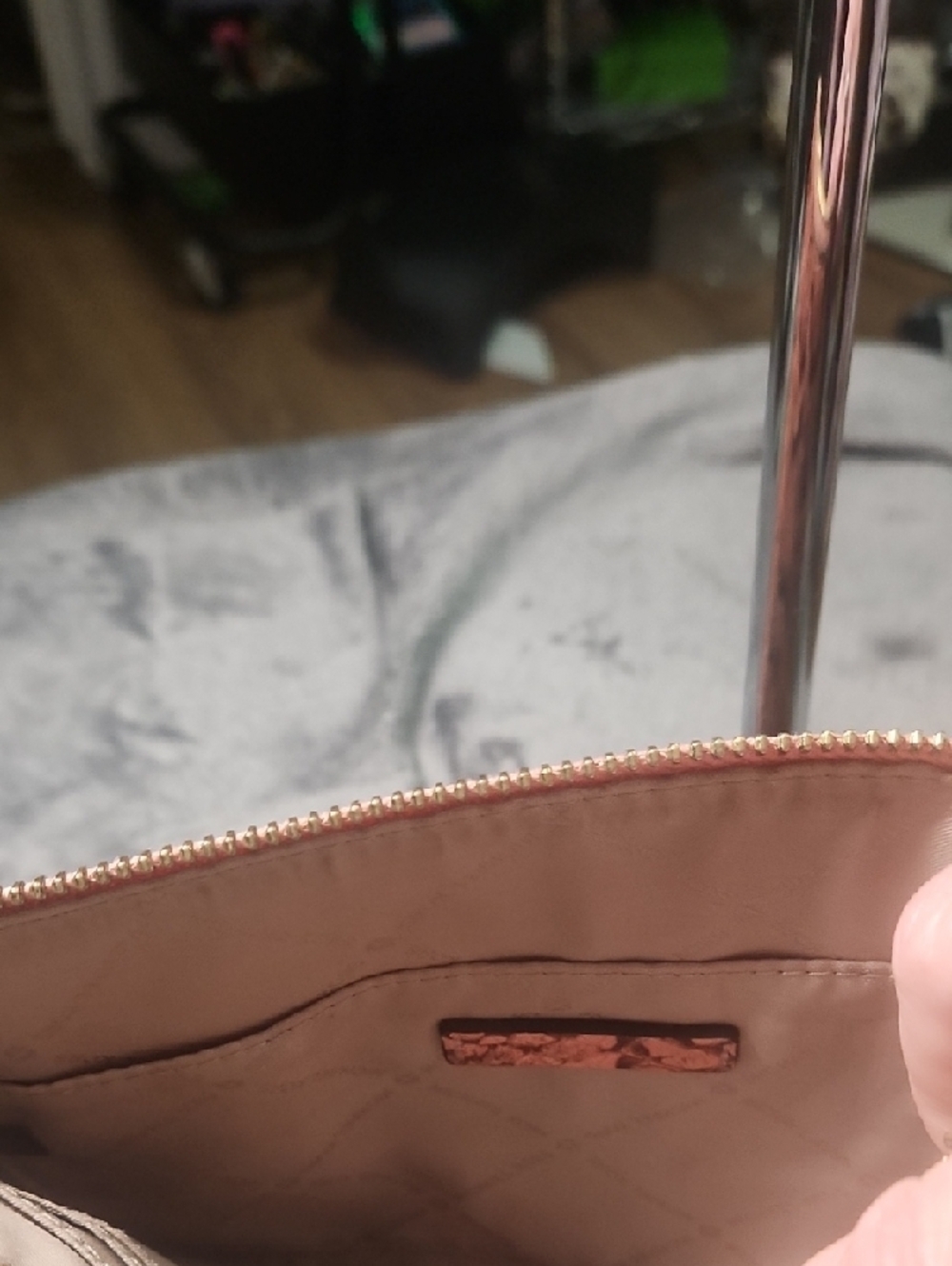 Michael Kors Rose Pink Snake-Print Wristlet Clutch - Picture 3 of 4